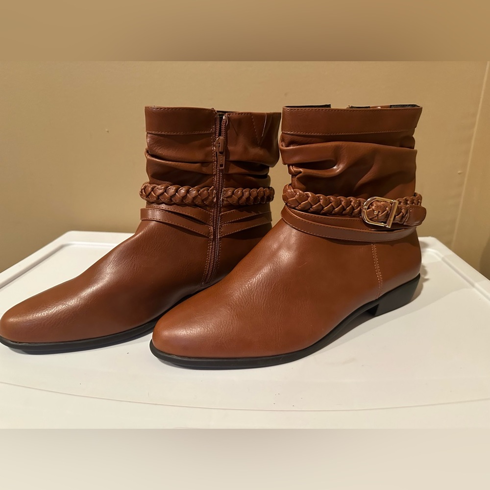 Leather boots